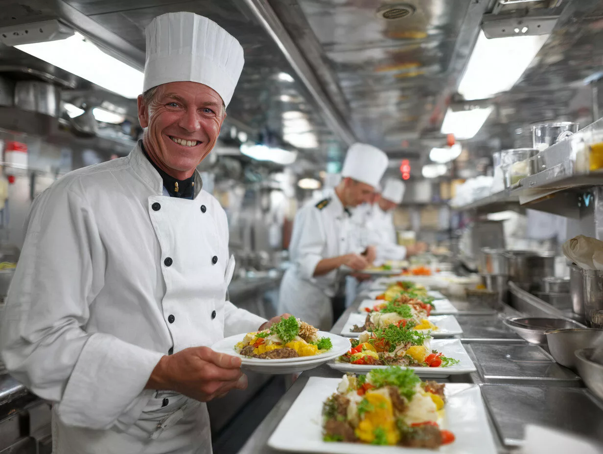 U8554719727 professional ship galley scene showing a confiden 410df789 f6e0 4b93 8ec8 fb62c7acaa3c 0